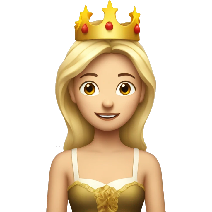 Lucia with blonde hair and candles in her lucia crown emoji