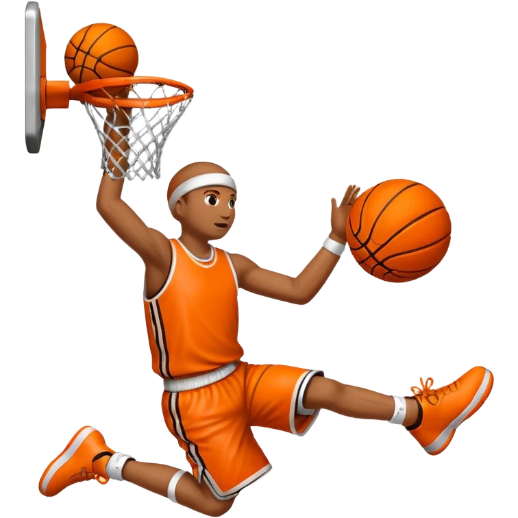 Basketball dunking himself emoji