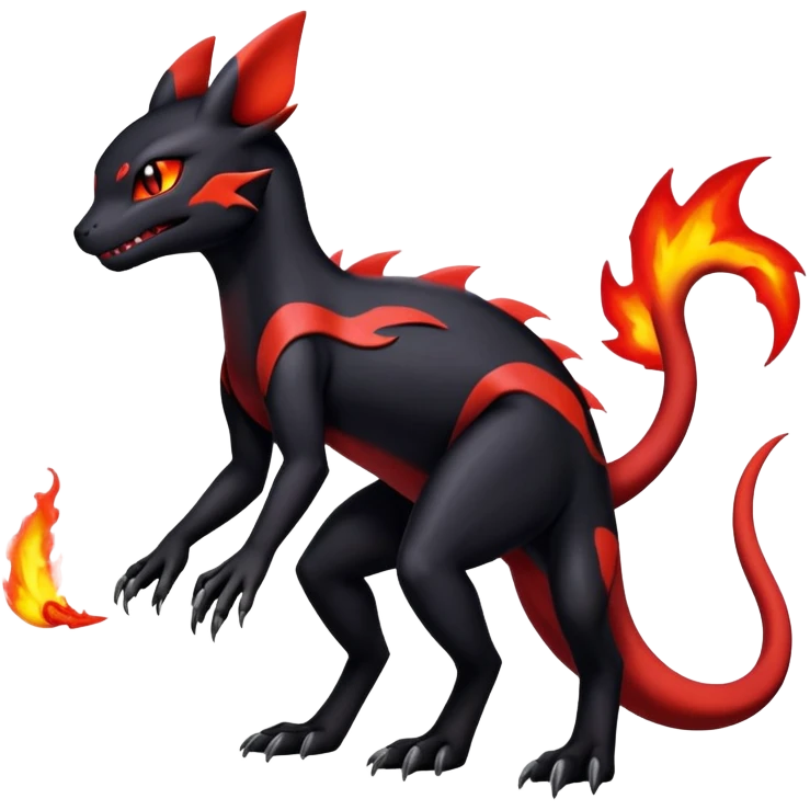 Salandit-Umbreon-Charmeleon-Fakémon-hybrid-creature (full body)  emoji