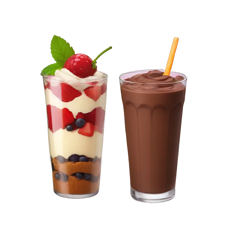 brownies and smoothie emoji