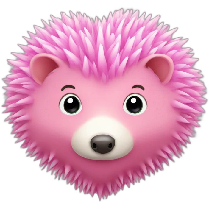 pink hedgehog heart emoji