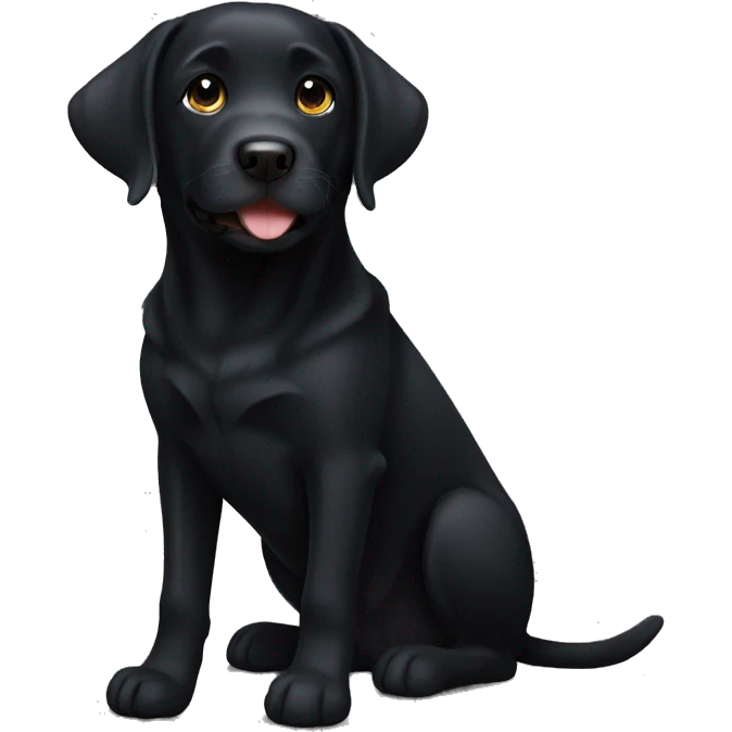 black dog labrador emoji