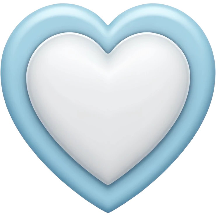 white heart with a double outline emoji