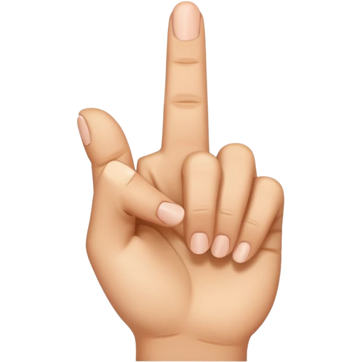 A open hand with middle finger down emoji