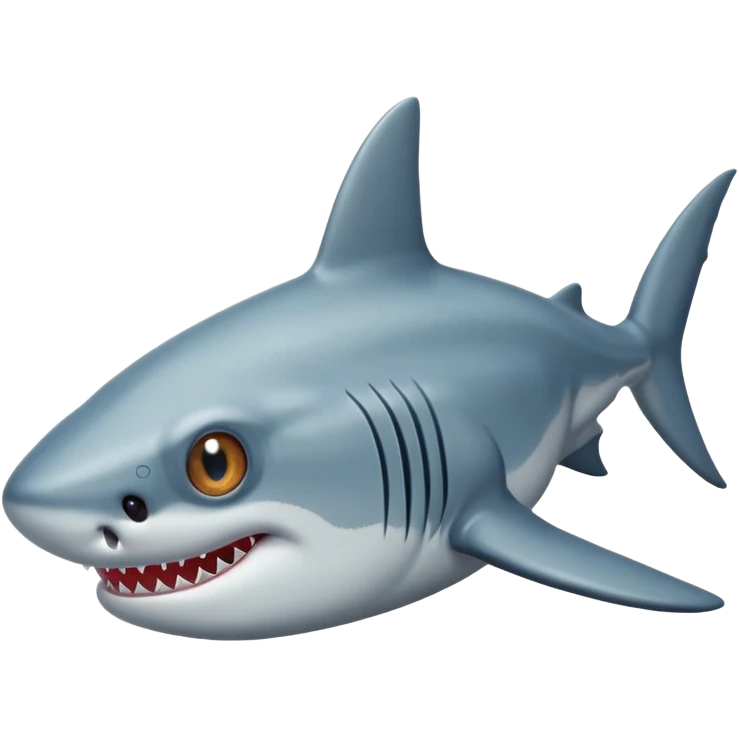 Hágame un tiburón que tenga tres ojos emoji