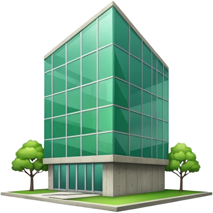a green building emoji