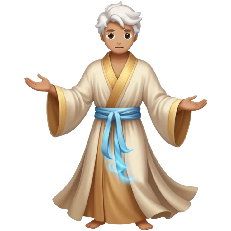 A cloud of energy wrapped in a mysterious aura, dressed in a robe emoji