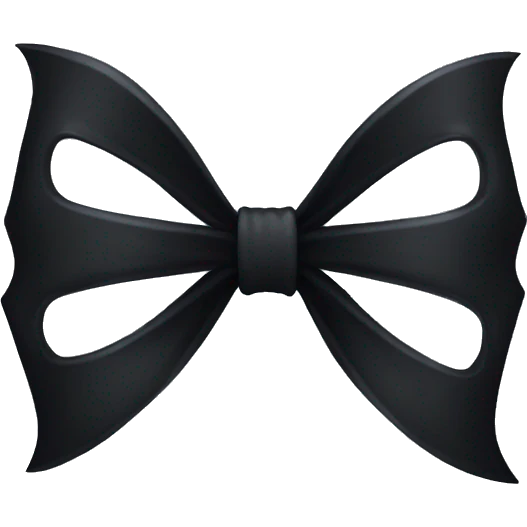 Black gothic bow emoji