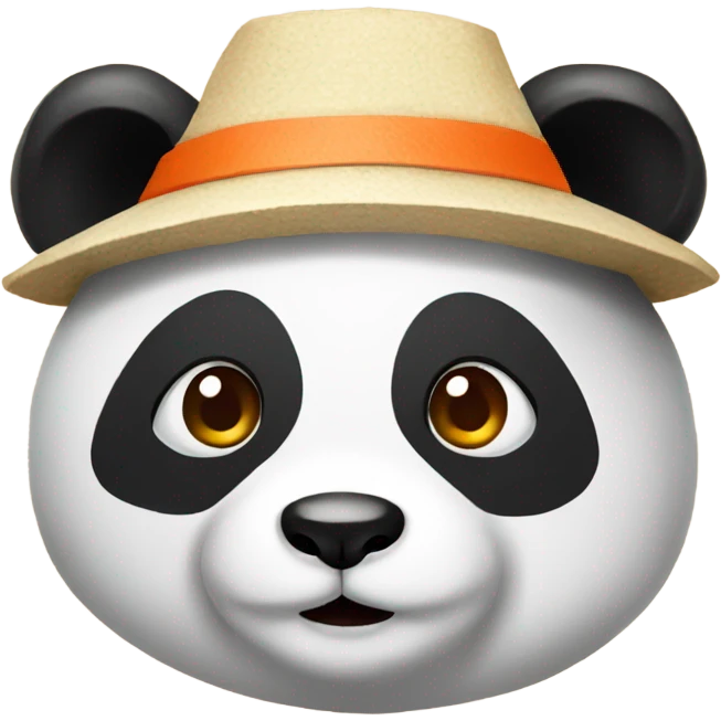 Panda with sushi hat emoji
