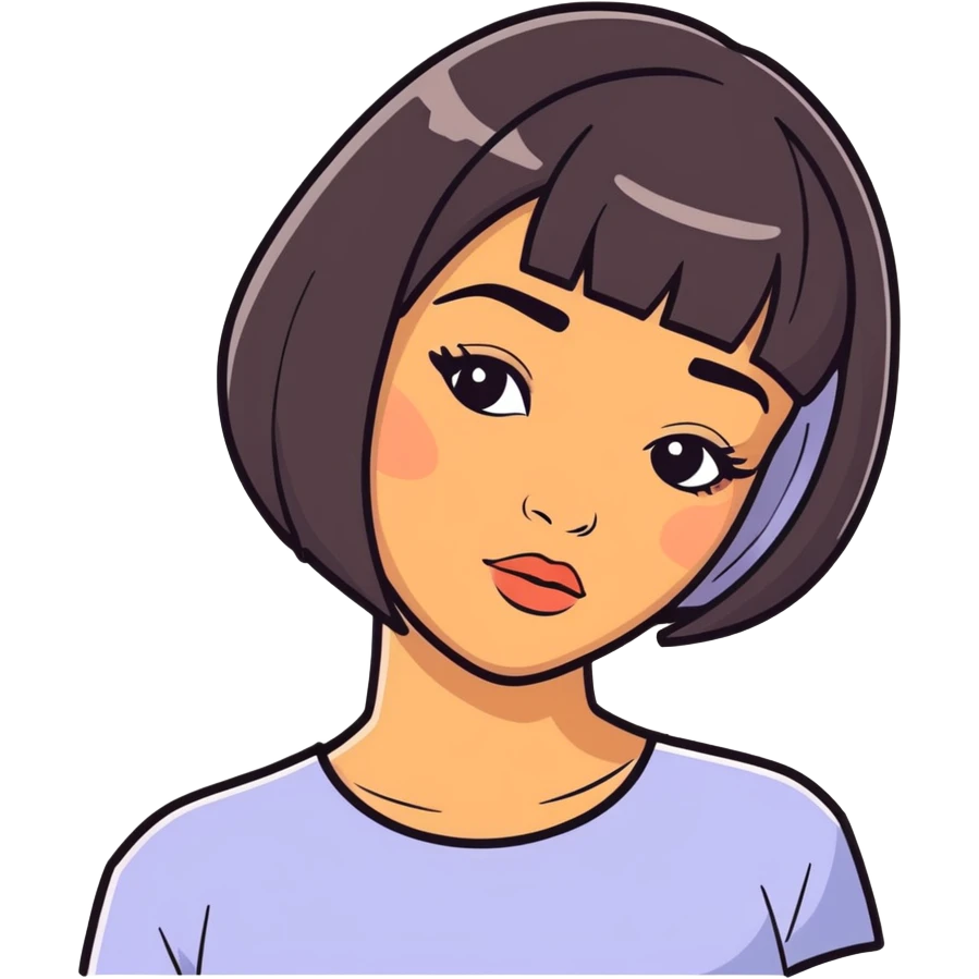 Black woman with bob haircut emoji