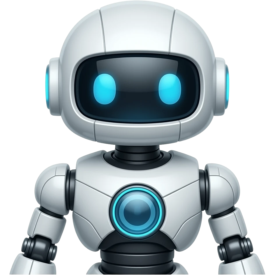 Crée-moi un robot élégant de type mixte emoji