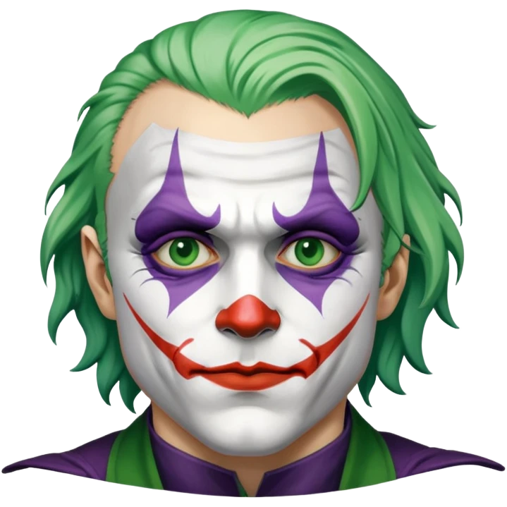 Heath Ledger Joker with face paint and green hair emoji