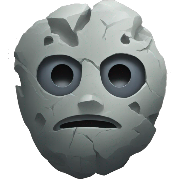 stone wearing mask emoji