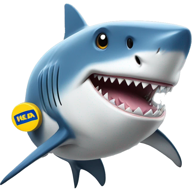 shark wearing IKEA merchandise  emoji