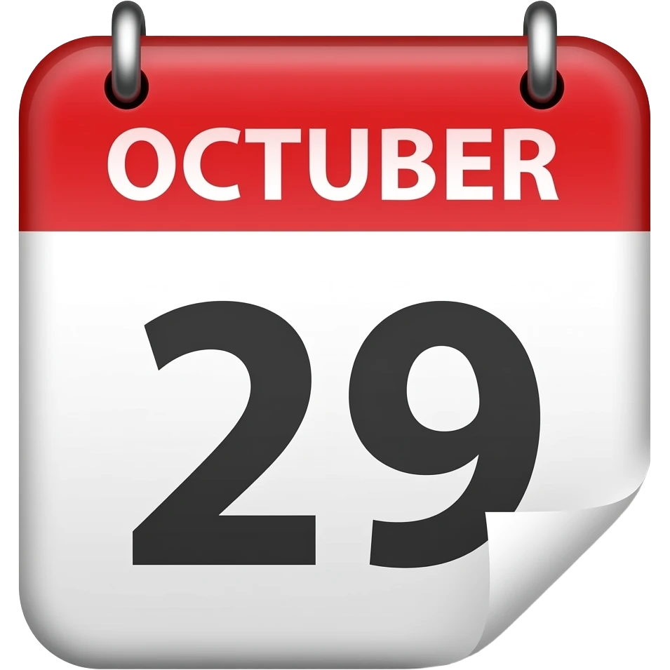 OCT calendar 29 emoji