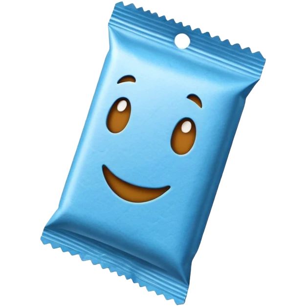 blue cardboard candy pack emoji