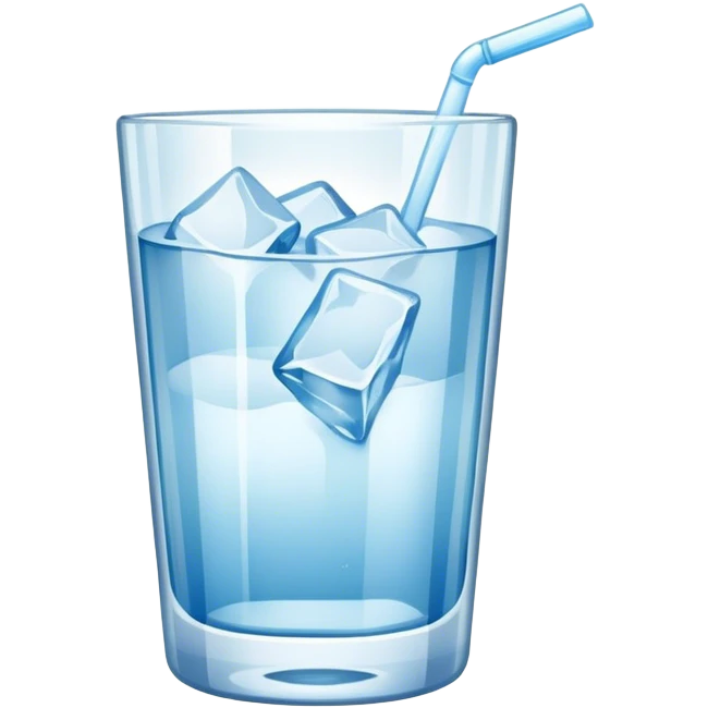 Glass of ice water emoji