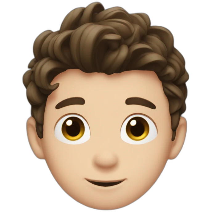 Tom Holland with short haïr cut emoji