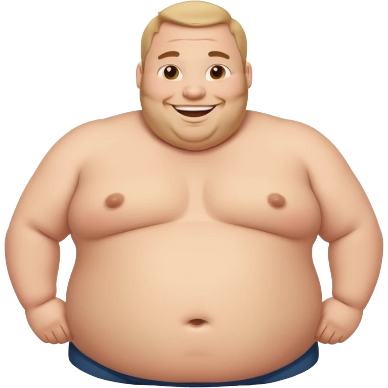 big fat guy body big boobs and belly rolls emoji