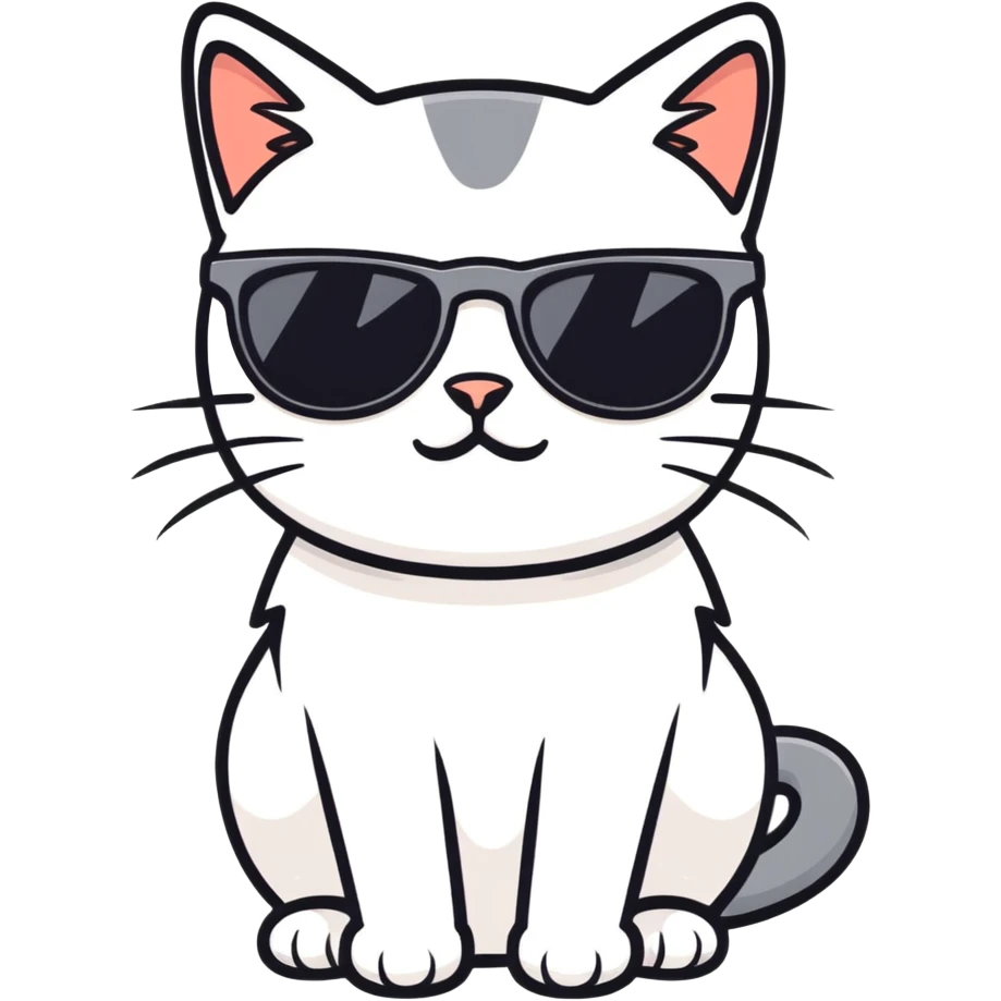 Cat with sunglasses emoji