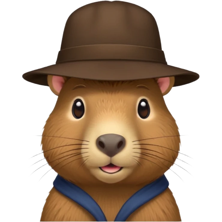 Capibara with a hat emoji