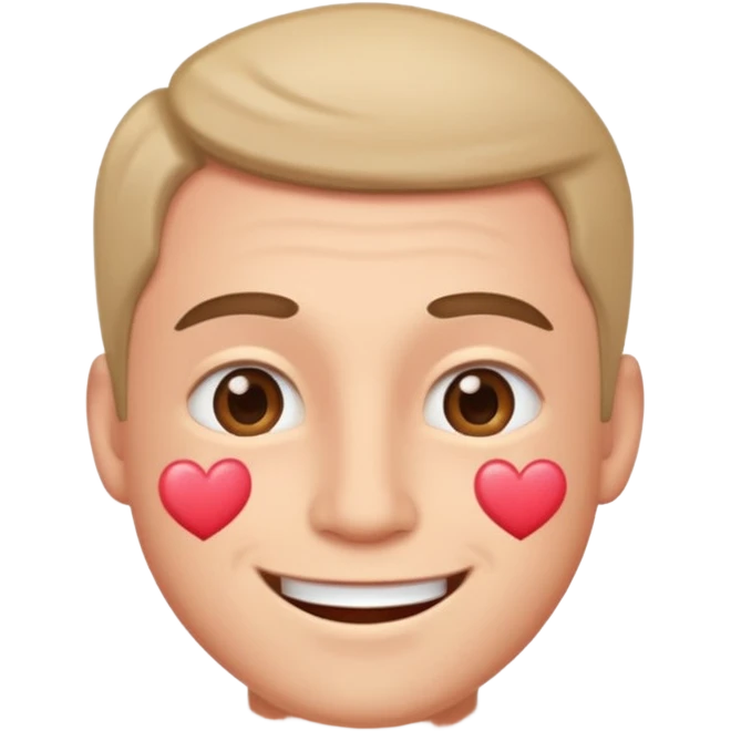 Man falling  with love emoji