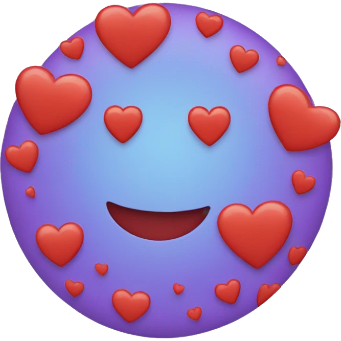 Un círculo adentro un corazón  emoji