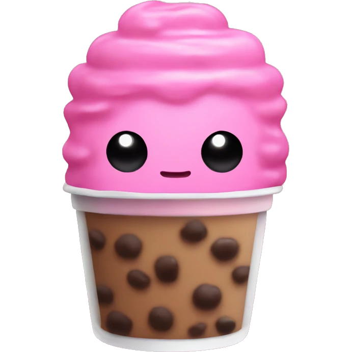 Pink boba  emoji