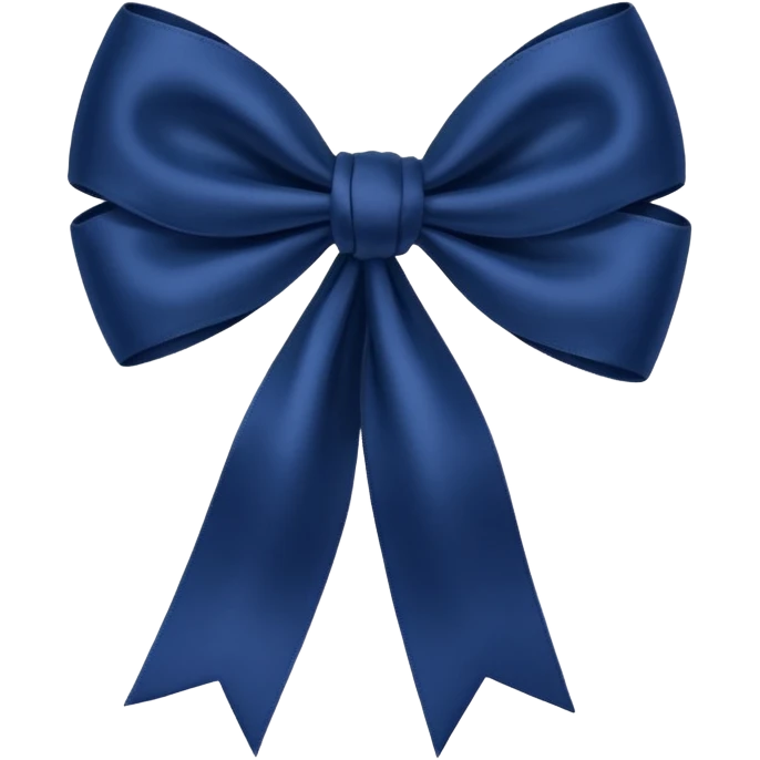 Navy blue bow emoji