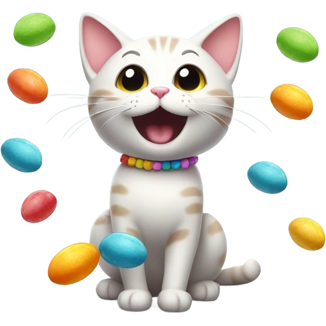 Cat with candy emoji