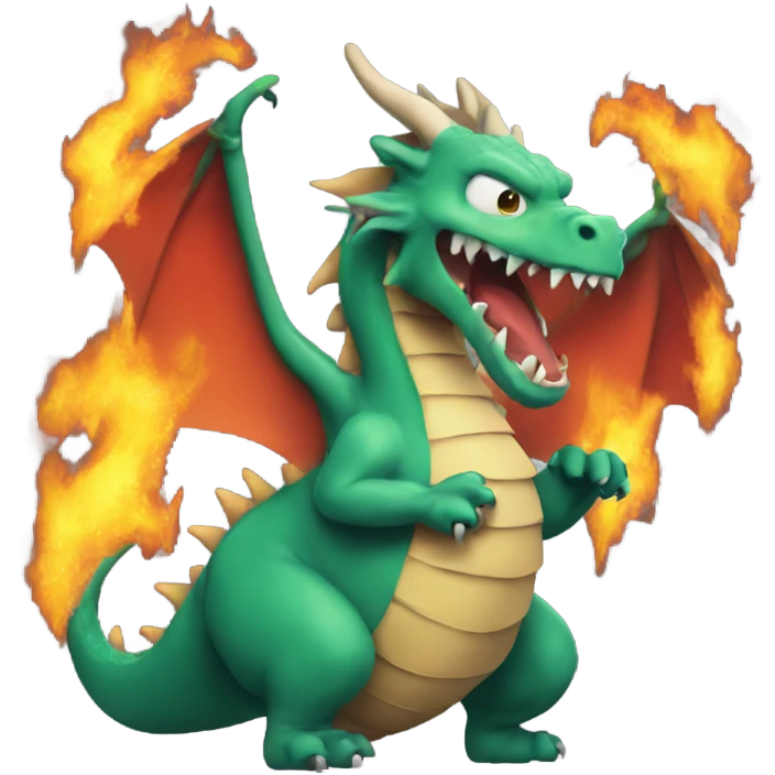 Dragon breathing fire  emoji