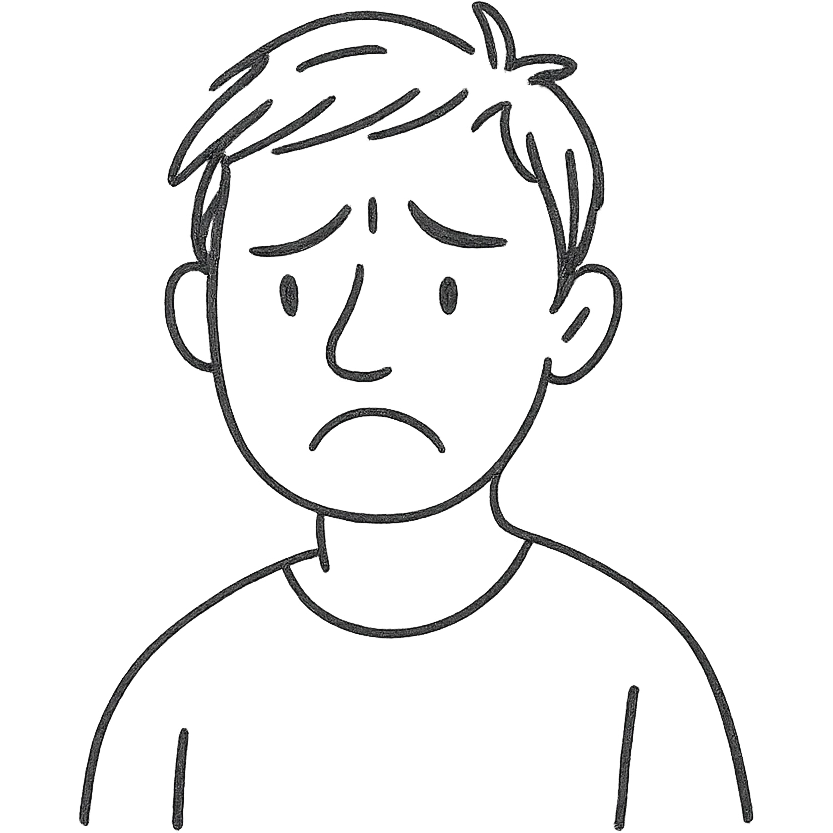 disappointed young man emoji