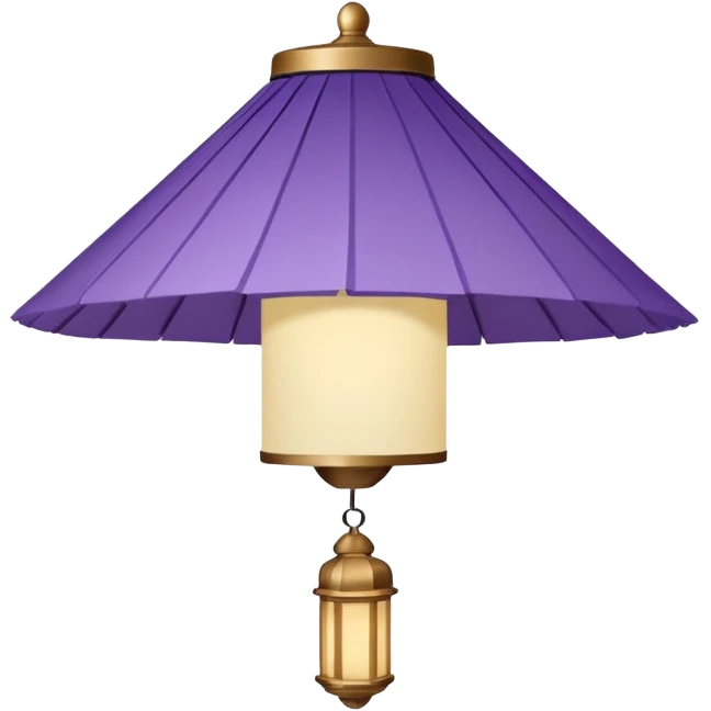  luminária japonesas roxas e ciano emoji