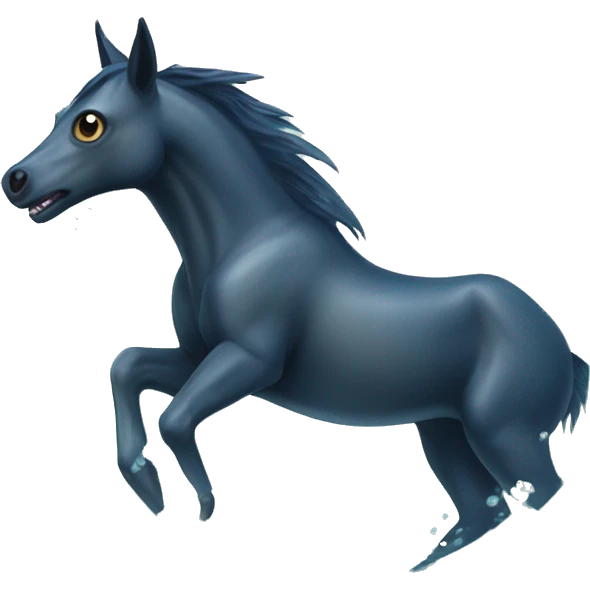 kelpie: Water-dwelling shape-shifting creatures that often appear as horses and lure unsuspecting victims into the water  emoji
