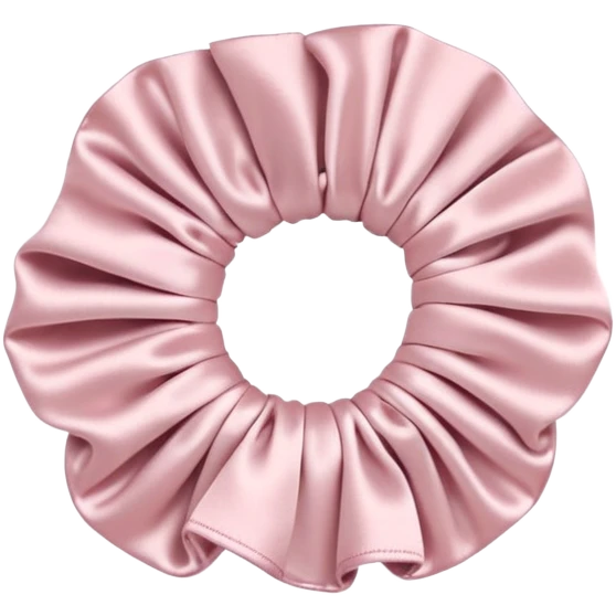 Powder pink satin scrunchie  emoji