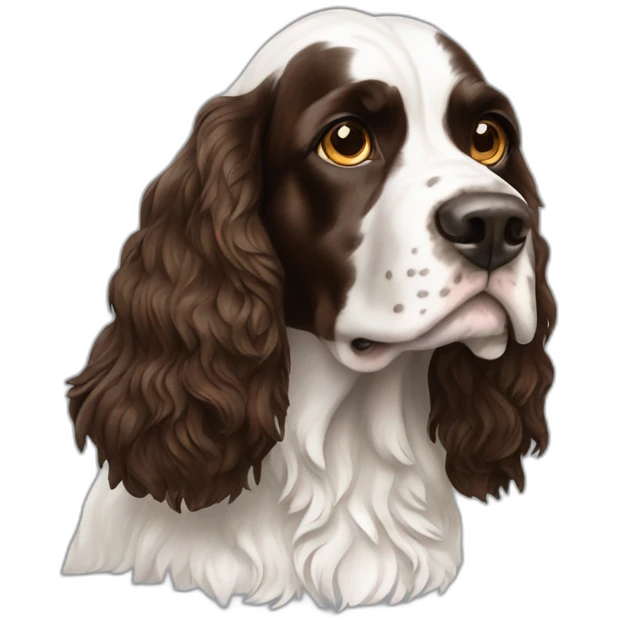 Dog English Springer Spaniel full-height emoji
