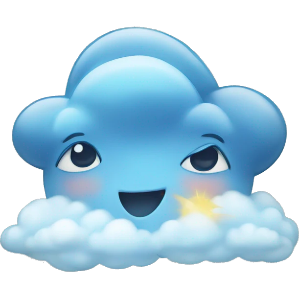 rays from the cloud emoji