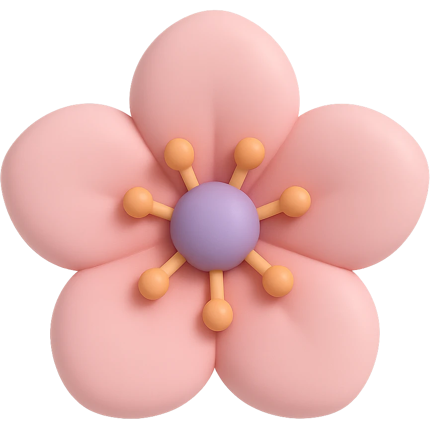 pink sakura cherry flower, remove background emoji