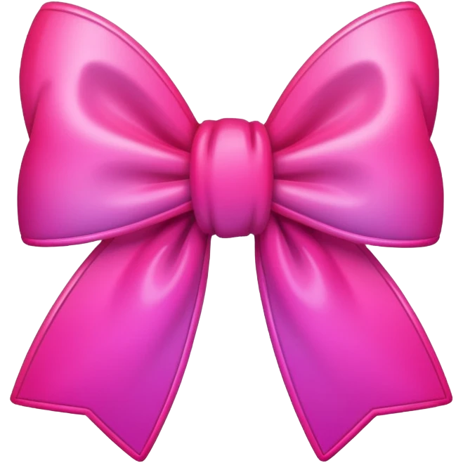 create an emoji for bow in neon pink color add outline in dark pink and colours should be gradient with bright neon emoji