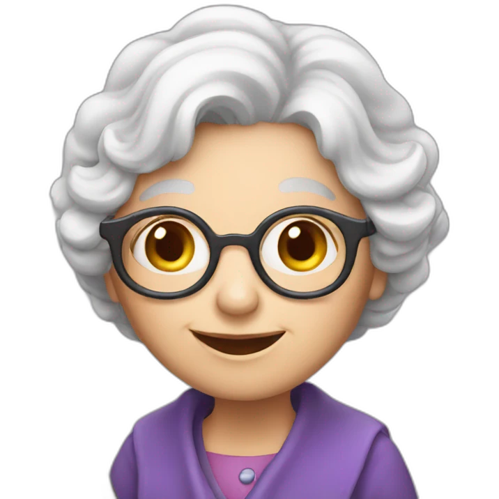 old lady with magic wand emoji