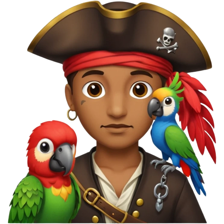 pirate and parrot emoji