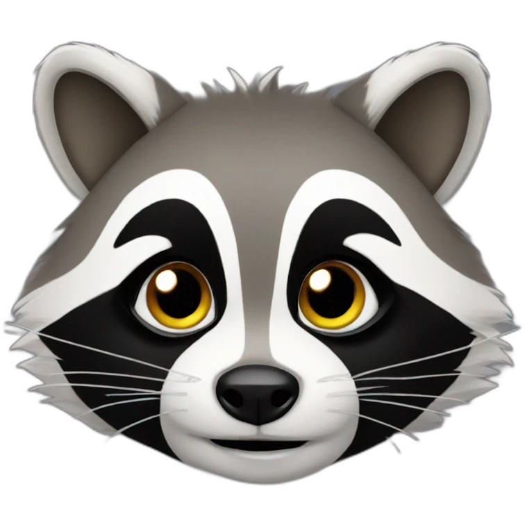 racoon using iphone emoji