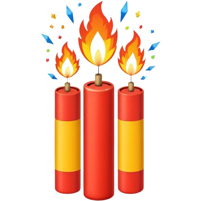 Fire crackers emoji