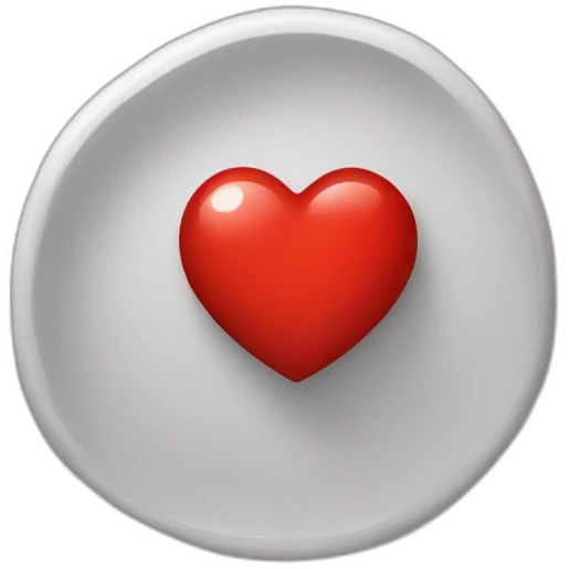 Cœur rouge avec un A au milieu emoji