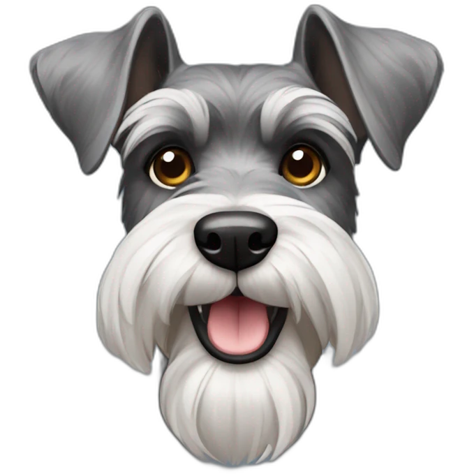 A schnauzer dog emoji