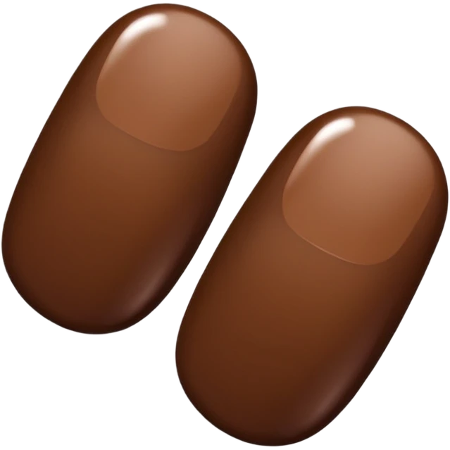 💅🏼 comme cet émoji, mais les ongles et le vernis en marron emoji