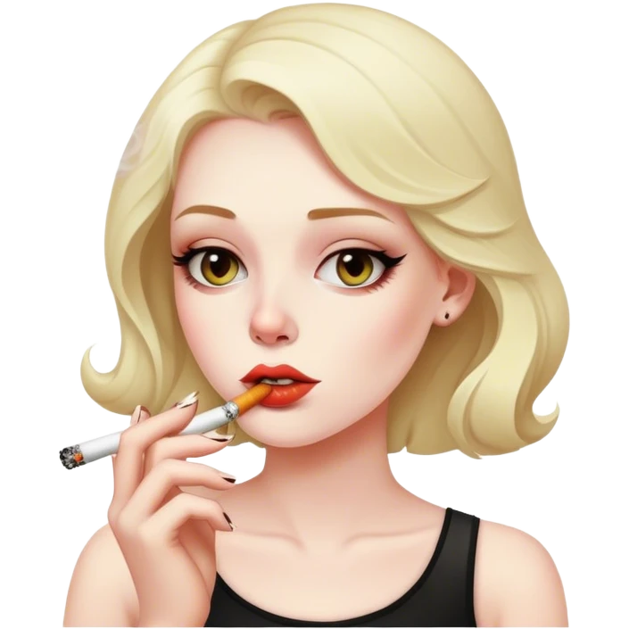 Girl smoking emoji