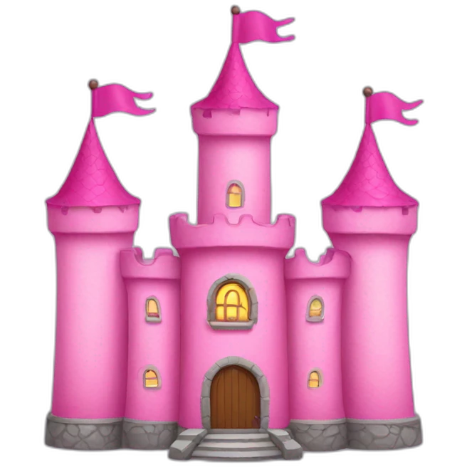 Pink castle emoji