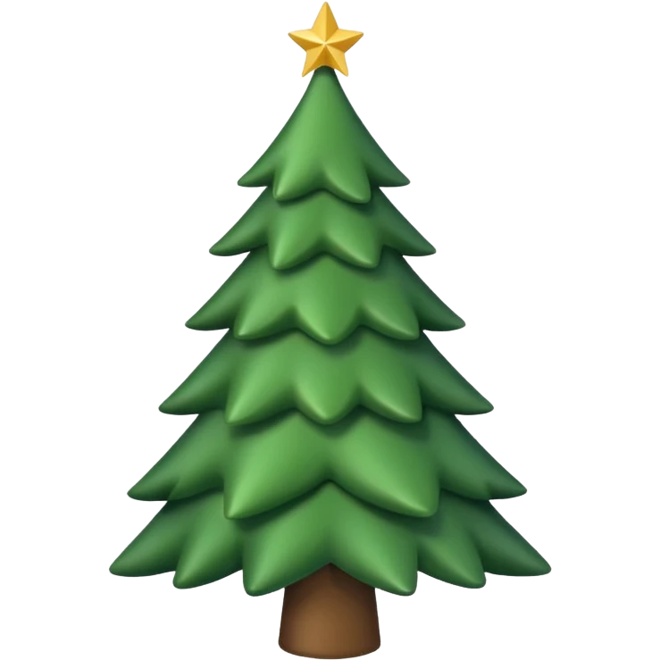 generate simple green christmas tree without toys emoji