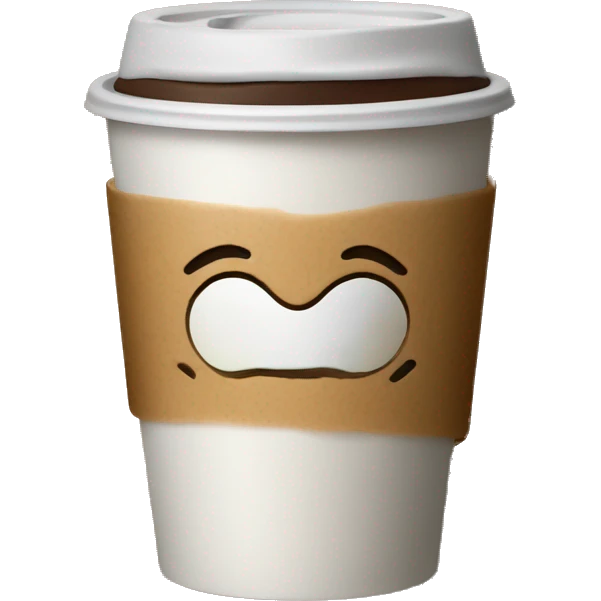 A coffee with a pretty design on the surface  emoji